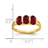 14k 6x4mm Oval Created Ruby ring - Y2-42E8A843-1757