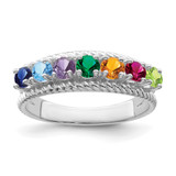Sterling Silver Rhodium-plated Family Jewelry Mounting - XM-39D0A07C-1005