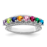 Sterling Silver Rhodium-plated Family Jewelry Mounting - XM-3F6C1075-7221