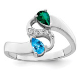 Sterling Silver Rhodium-plated Family Jewelry Mounting - XM-4567572D-9632