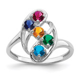 Sterling Silver Rhodium-plated Family Jewelry Mounting - XM-47074CCF-5916