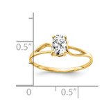 14k 6x4mm Oval Cubic Zirconia ring - Y4-B429E004-9226