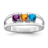 Sterling Silver Rhodium-plated Family Jewelry Mounting - XM-473C6A7D-2841