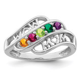 Sterling Silver Rhodium-plated Family Jewelry Mounting - XM-48EFC471-6049