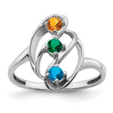 Sterling Silver Rhodium-plated Family Jewelry Mounting - XM-4995185F-5006