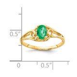 14k 6x4mm Oval Emerald ring - Y2-051ECC43-5632