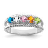 Sterling Silver Rhodium-plated Family Jewelry Mounting - XM-4D7234BC-5014
