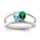 Sterling Silver Rhodium-plated Family Jewelry Mounting - XM-504EDBE1-8481