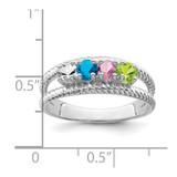 Sterling Silver Rhodium-plated Family Jewelry Mounting - XM-5FA6CC38-4677