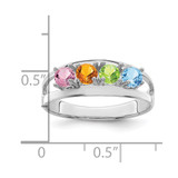 Sterling Silver Rhodium-plated Family Jewelry Mounting - XM-64F23767-7595