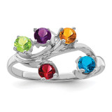 Sterling Silver Rhodium-plated Family Jewelry Mounting - XM-72CF2CC1-5329