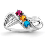 Sterling Silver Rhodium-plated Family Jewelry Mounting - XM-74207756-9049