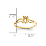 14k 6x4mm Oval Gemstone Ring Mounting - Y4-A869BF67-6936