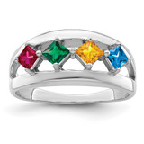 Sterling Silver Rhodium-plated Family Jewelry Mounting - XM-8E25A1AC-1117