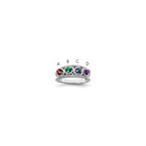 Sterling Silver Rhodium-plated Family Jewelry Mounting - XM-8F0277C3-8497