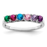 Sterling Silver Rhodium-plated Family Jewelry Mounting - XM-975AAF2E-8842