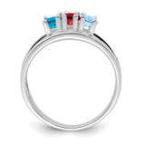 Sterling Silver Rhodium-plated Family Jewelry Mounting - XM-9945F988-7037