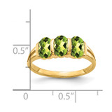 14k 6x4mm Oval Peridot ring - Y2-C283FF41-1924