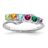 Sterling Silver Rhodium-plated Family Jewelry Mounting - XM-A358B308-7061