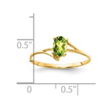 14k 6x4mm Oval Peridot ring - Y4-1314F406-7457