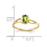 14k 6x4mm Oval Peridot ring - Y4-28EE280F-7793