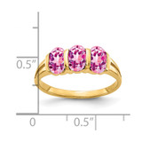14k 6x4mm Oval Pink Sapphire ring - Y2-F861F821-7208