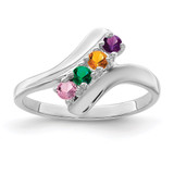 Sterling Silver Rhodium-plated Family Jewelry Mounting - XM-B644BD8F-6636
