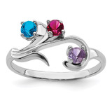 Sterling Silver Rhodium-plated Family Jewelry Mounting - XM-B6F307F2-4948