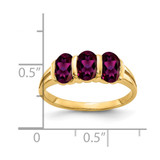 14k 6x4mm Oval Rhodolite Garnet ring - Y2-9500AA62-4478