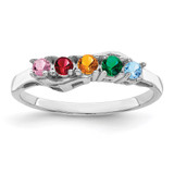 Sterling Silver Rhodium-plated Family Jewelry Mounting - XM-BE689D06-7020