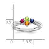 Sterling Silver Rhodium-plated Family Jewelry Mounting - XM-C70A907D-1527