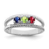 Sterling Silver Rhodium-plated Family Jewelry Mounting - XM-CBE472AF-2938