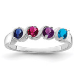 Sterling Silver Rhodium-plated Family Jewelry Mounting - XM-D07FE1B4-4288