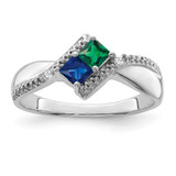 Sterling Silver Rhodium-plated Family Jewelry Mounting - XM-E8163CF8-5558