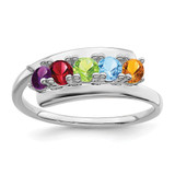 Sterling Silver Rhodium-plated Family Jewelry Mounting - XM-F43CBD19-9833
