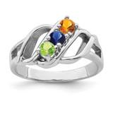 Sterling Silver Rhodium-plated Family Jewelry Mounting - XM-F4E560C4-2849