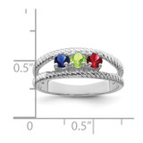 Sterling Silver Rhodium-plated Family Jewelry Mounting - XM-FD08F64E-3979