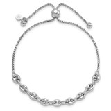Sterling Silver Rhodium-plated Fancy Adjustable Bracelet - QG-C5451074-3695