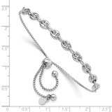 Sterling Silver Rhodium-plated Fancy Adjustable Bracelet - QG-C5451074-3695