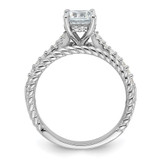 Sterling Silver Rhodium-plated Fancy Engagement CZ Ring - QR-C2EFA701-3393
