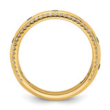 14k 7 Birthstone and Diamond Mother's Ring Semi-mount