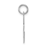 Sterling Silver Rhodium-plated Fancy Script Letter E Initial Charm - QC-DAA487F3-2352