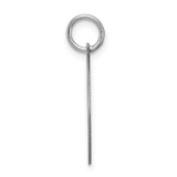 Sterling Silver Rhodium-plated Fancy Script Letter I Initial Charm - QC-9F8A3003-6044