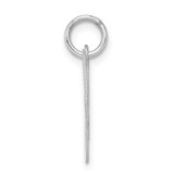 Sterling Silver Rhodium-plated Fancy Script Letter M Initial Charm - QC-33056A85-7302