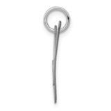 Sterling Silver Rhodium-plated Fancy Script Letter N Initial Charm - QC-370B86C4-5853