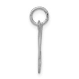 Sterling Silver Rhodium-plated Fancy Script Letter N Initial Charm - QC-4EB2513C-2710