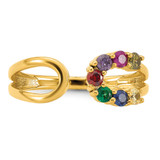 14k 7 Birthstone Wrap Mother's Ring Mounting