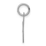 Sterling Silver Rhodium-plated Fancy Script Letter O Initial Charm - QC-3F5BE199-9795