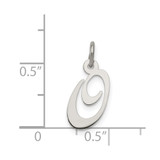 Sterling Silver Rhodium-plated Fancy Script Letter O Initial Charm - QC-3F5BE199-9795