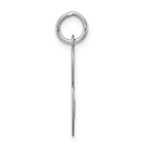 Sterling Silver Rhodium-plated Fancy Script Letter R Initial Charm - QC-8254D330-1562